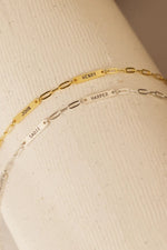 14 K Gold Kaplama 925 Ayar Gümüş İsim Bileklik