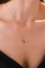 14 K White Gold Kaplama 925 Ayar 100 Dilde Seni Seviyorum Kalp Kolye