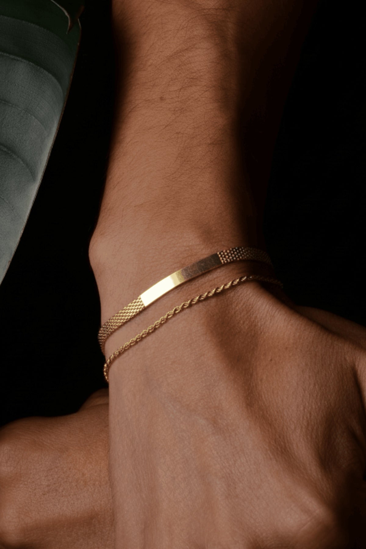 14 K Gold Kaplama 925 Ayar Gümüş Old Money Halat Bileklik