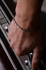 925 Sterling Silver Old Money Italian Oxidized Chunky Curb Bracelet