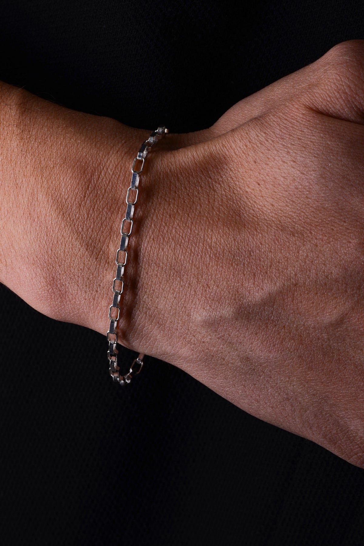 925 Sterling Silver Old Money Italian Cube Bracelet