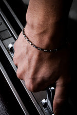 925 Sterling Silver Old Money Italian Oxidized Chunky Curb Bracelet