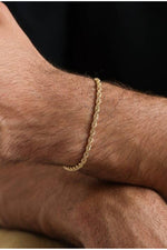 14K Gold Plated 925 Sterling Silver Old Money Italian Medium Rope Bracelet