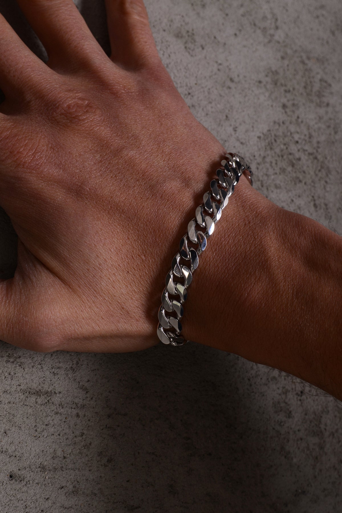 14 K White Gold Kaplama 925 Ayar Gümüş Miami Cuban Bileklik