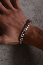14 K White Gold Kaplama 925 Ayar Gümüş Miami Cuban Bileklik