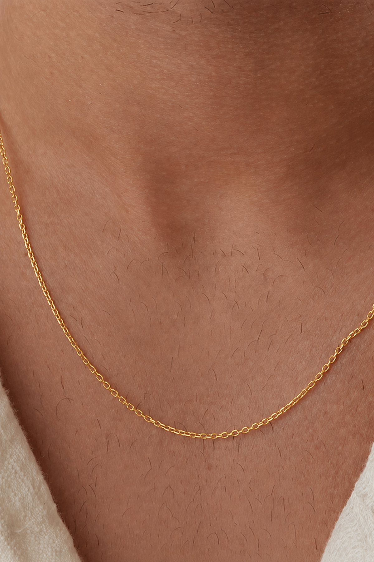 14 K Altın Kaplama 925 Ayar Gümüş Slim Forse Kolye