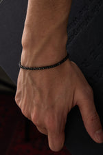 925 Sterling Silver Old Money Oxidized Italian Crushed Bracelet