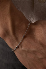 925 Sterling Silver Old Money Oxidized Italian Crushed Bracelet