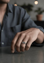 925 Sterling Silver Old Money Adjustable Rectangular Handmade Ring