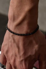 925 Sterling Silver Old Money Oxidized Italian Crushed Bracelet